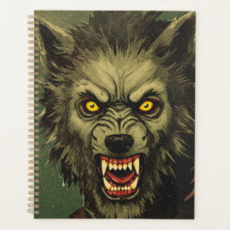 Ferocious Werewolf Horror Illustration Planner