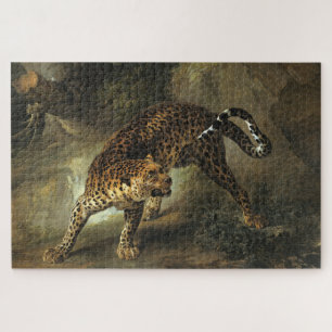 Ferocious Wild Leopard (by Jean-Baptiste Oudry) Jigsaw Puzzle