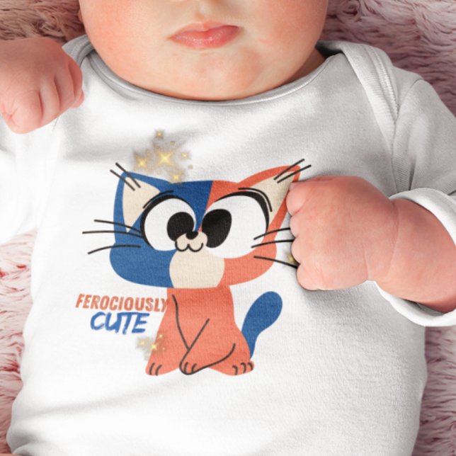 Ferociously Cute Cat Baby Bodysuit (Creator Uploaded)