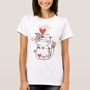 "Ferr Hugs Cat Valentine Shirt