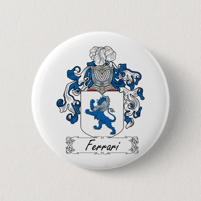 Ferrari Family Crest 6 Cm Round Badge (Front)