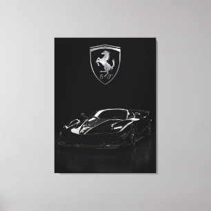 Ferrari FXX-K Black Hypercar Dark Supercar Canvas Print