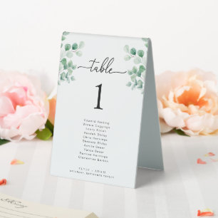 Ferras Greenery Wedding Table Number