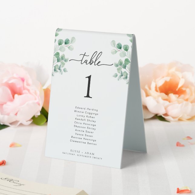 Ferras Greenery Wedding Table Number (In SItu (Wedding))