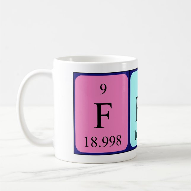 Ferre periodic table name mug (Left)