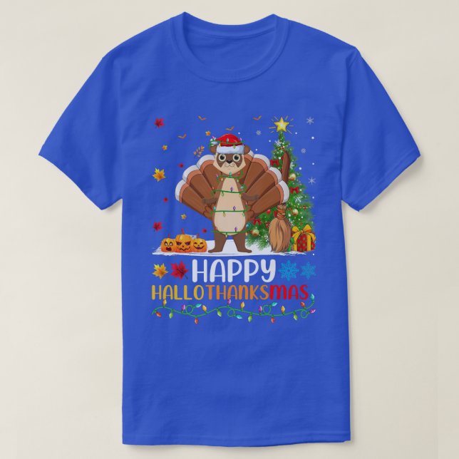 Ferret Animal Lover Funny Happy Ferret HelloThanks T-Shirt (Design Front)