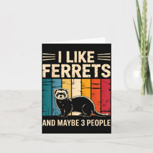 Ferret Art For Men Women Kids Pet Ferret Lovers Fe Card