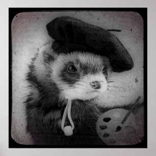 Ferret as Artist Poster
