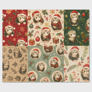 Ferret Christmas Montague Wrapping Paper