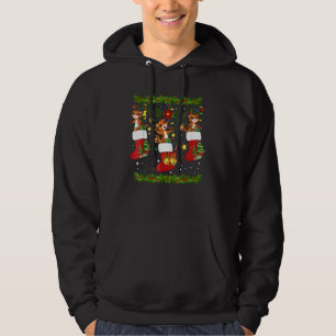 Ferret Christmas Socks X Mas Lights Pajama Matchin Hoodie