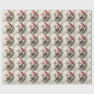 Ferret Christmas Wrapping Paper 