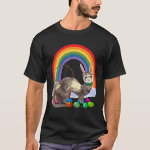 Ferret Cute Easter Eggs Bunny T-Shirt