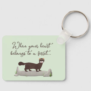 Ferret! Cute gift for ferret loving friend! Key Ring