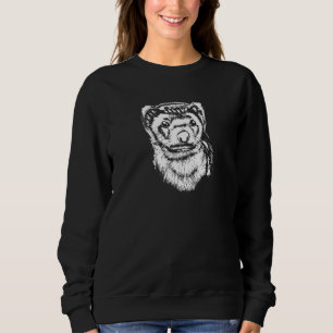 Ferret Cute Weasel - Furry Animal Ferret Premium Sweatshirt