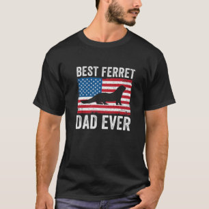 Ferret Dad American Flag Funny Ferret Lover Owner T-Shirt