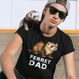 Ferret Dad Cute Pet Ferret Custom Text T-Shirt