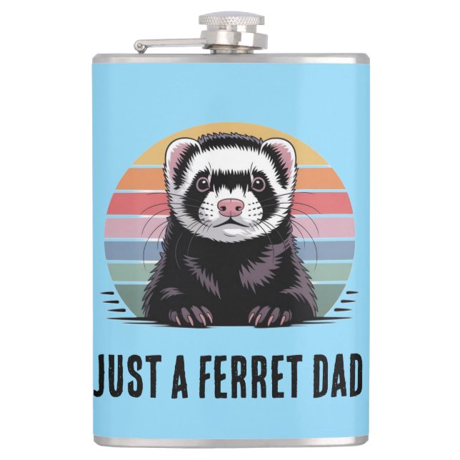 Ferret dad hip flask (Front)