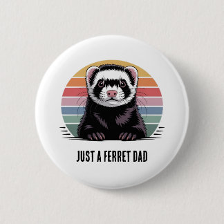 Ferret dad t-shirt 6 cm round badge