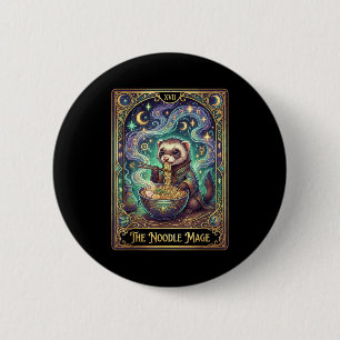 Ferret Eating Ramen Tarot Card Japanese Kawaii Pet 6 Cm Round Badge