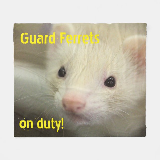 Ferret face fleece blanket (Front (Horizontal))