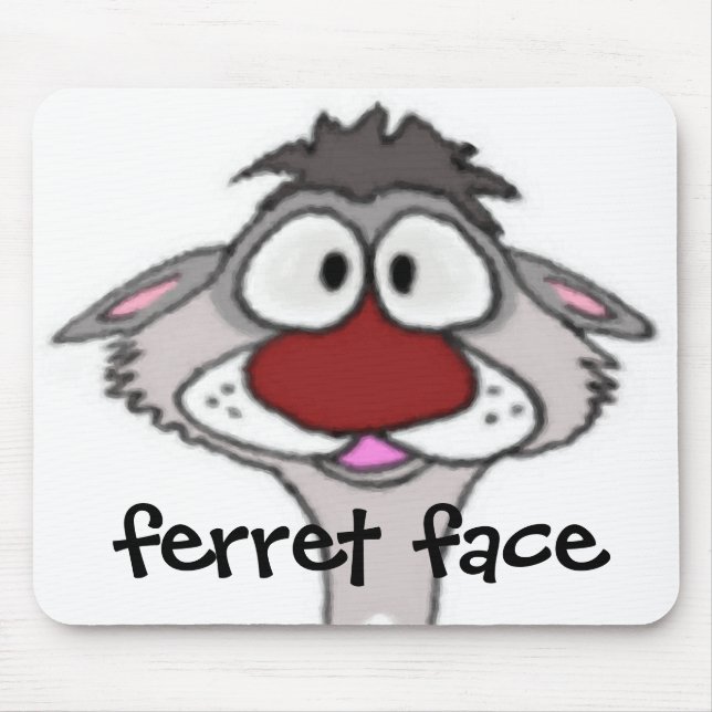 Ferret Face Mousepad (Front)