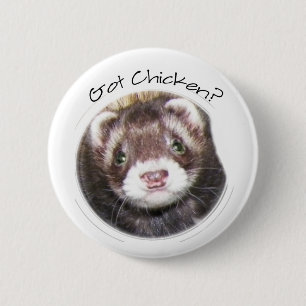 Ferret Face Picture 6 Cm Round Badge