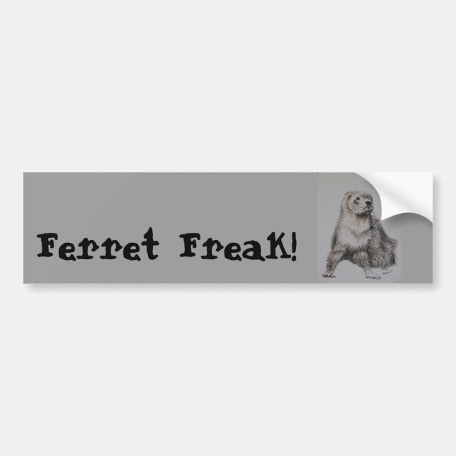 Ferret Freak! Bumper Sticker (Front)