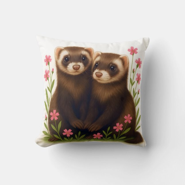 Ferret Friends Cushion (Front)