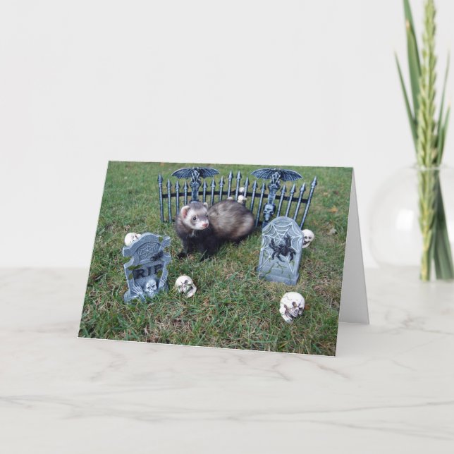 Ferret Halloween Card (Front)