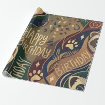 Ferret Happy Birthday Wrapping Paper
