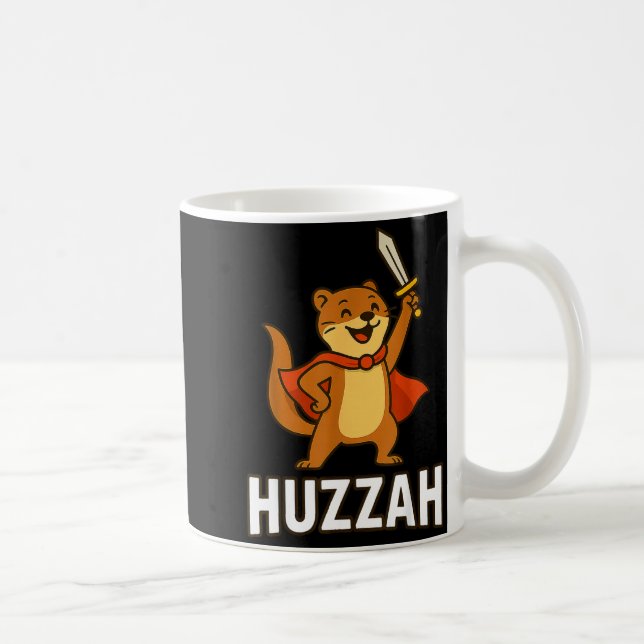 Ferret Huzzah Knight Sword Funny For Men Women Kid Coffee Mug (Right)