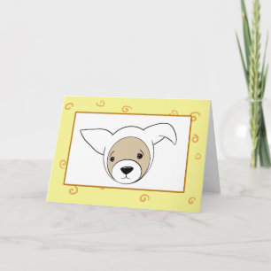 Ferret in Bunny Costume Sympathy Card