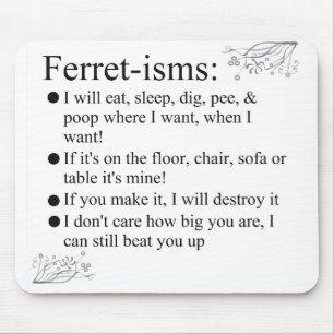 Ferret-isms & Sayings for Ferret Lovers Mouse Mat