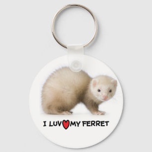 Ferret Keychain "I love my Ferret"