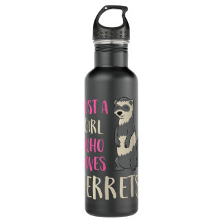 Ferret Mum Ferret Girl Just A Girl Who Loves Ferre 710 Ml Water Bottle