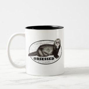 Ferret Obsessed * with Sable Ferret Two-Tone Coffee Mug