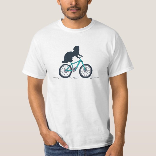 Ferret on a bicycle T-Shirt (Front)