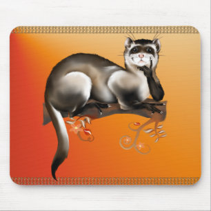 Ferret On A Branch Mousepad