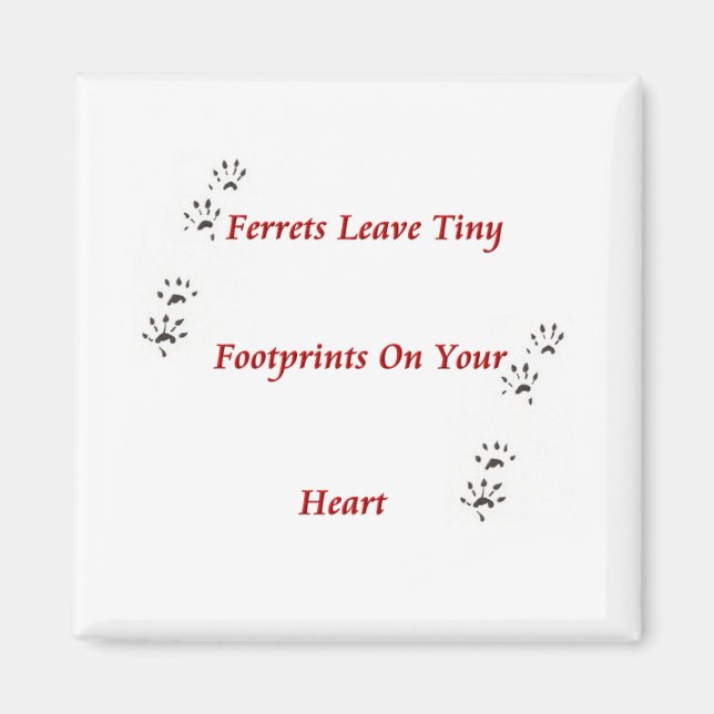 Ferret Pawprints Magnet (Front)