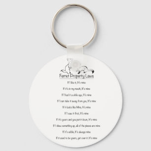 Ferret Property Laws Keychain