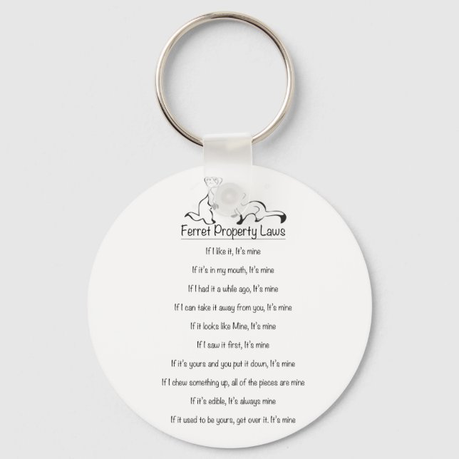Ferret Property Laws Keychain (Front)