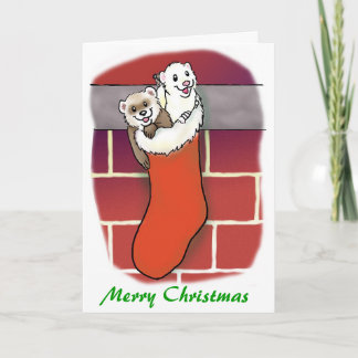 Ferret Stocking Stuffers Holiday Card