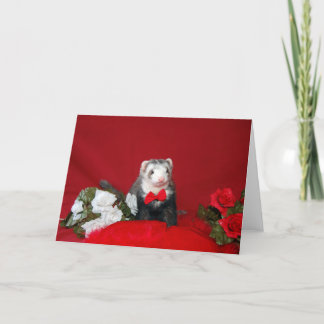 Ferret - Valentine - Annv. - Engagement Holiday Card
