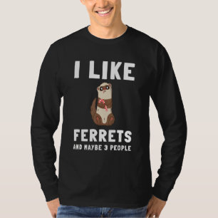 Ferret Weasel Pet Rodent Animal Vateranian 1 T-Shirt