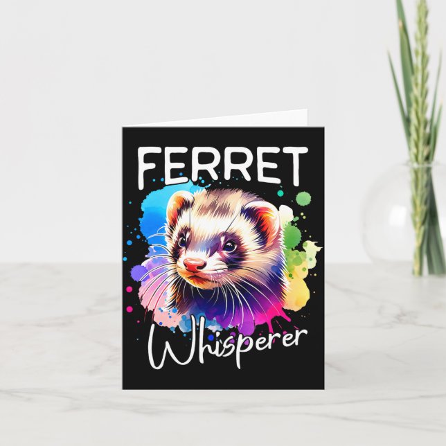 Ferret Whisperer Comfort Colors Adult Heavyweight  Card (Front)