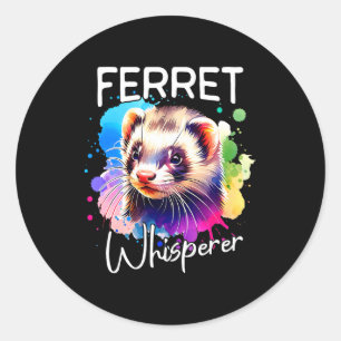Ferret Whisperer Comfort Colors Adult Heavyweight  Classic Round Sticker