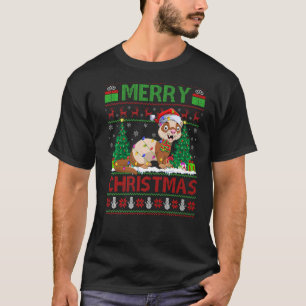Ferret  Xmas Tree Lights Ugly Santa Ferret Christm T-Shirt