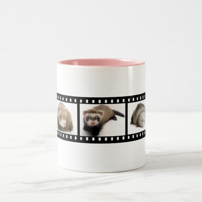 Ferrets Film Strip Two-Tone Coffee Mug (Center)