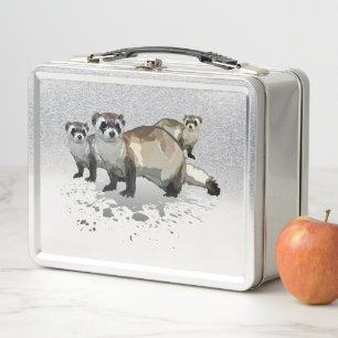 Ferrets   metal lunch box