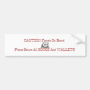 Ferrets On Board Bumper Sticker